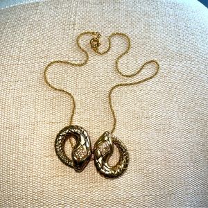 Just Cavalli crystal necklace gold plated.